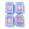 UV Plating Rainbow Iridescent Acrylic Enamel Beads SACR-G034-11C-1