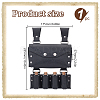 PU Imitation Leather Waist Belt Bag with 4 Cork Glass Bottles AJEW-WH0678-31A-2