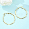 Ion Plating(IP) 304 Stainless Steel Hoop Earrings X-EJEW-N0016-11G-E-1