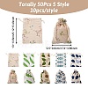 Kissitty 50Pcs 5 Style Cotton and Linen Packing Pouches ABAG-KS0001-02-3