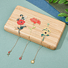 SUPERFINDINGS 3Pcs 3 Styles Flower Enamel Bookmark AJEW-FH0004-52-3