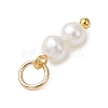 Natural Cultured Freshwater Pearl Round Beaded Charms PALLOY-JF04308-5