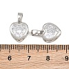Brass Pave Clear Cubic Zirconia Charms CU-CBAA571-06P-3
