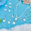 20Pcs 5 Style Natural Pearl Pendants PALLOY-PH01822-2