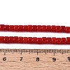 Opaque Solid Color Glass Beads Strands LS-GLAA-N026-2x4mm-06-4