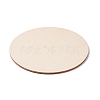 Flat Round Wood Cabochons with Month WOOD-XCP0001-44-4
