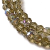 Electroplate Transparent Glass Beads Strands EGLA-A035-T3mm-L16-3