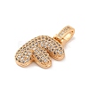 Brass Micro Pave Cubic Zirconia Pendants KK-C076-29F-G01-2