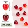 40Pcs 2 Colors Plastic Pendants KY-PH0001-64-2