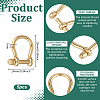 5Pcs Brass D-Ring Anchor Shackle Clasps KK-UN0005-60-2