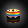 Fashionable 316L Titanium Steel Rainbow Wide Band Rings RJEW-BB07180-9A-2