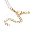 Natural Howlite Beads Link Bracelets for Women Men BJEW-JB11467-06-4