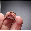 Twelve Constellation Brass Micro Pave Clear Cubic Zirconia Cuff Rings FS-WG8E359-22-1