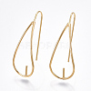 Brass Earring Hook KK-T038-303G-1