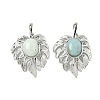 Natural Flower Amazonite Pendants G-L623-04P-08-1