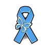 Awareness Ribbon with Butterfly Enamel Pins LS-JEWB-C048-03A-EB-1