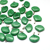 Fan Natural & Synthetic Mixed Stone Pendants G-Q358-M-2