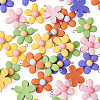 40Pcs 5 Colors Resin Pendants RESI-TA0001-40-4
