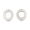 Tarnish Resistant 304 Stainless Steel Letter Charms LS-X-STAS-O072-O-1