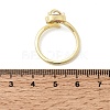 Brass Micro Pave Cubic Zirconia Cuff Open Rings for Women RJEW-L343-01G-04-5