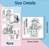 4Pcs 4 Styles PVC Stamp DIY-WH0487-0027-6