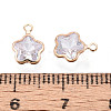 Brass Pave Clear Cubic Zirconia Pendants ZIRC-T017-02KCG-3