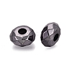 UV Plating Acrylic European Beads OACR-E033-22-02-2