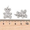 SHEGRACE Brass Micro Pave Clear Cubic Zirconia Pendants XGRQ4N183-738P-3