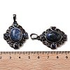 Natural Sodalite Rhombus Pendants G-K363-02R-09-3
