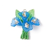 Glass Seed Beaded Pendants PALLOY-MZ01155-01-1