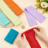 BENECREAT 6Pcs 6 Colors Polyester Elastic Ribbing Fabric for Cuffs DIY-BC0006-53B-3