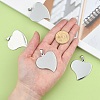 201 Stainless Steel Heart Stamping Blank Tag Pendants X-STAS-S030-13-4
