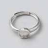 925 Sterling Silver Adjustable Ring Components DIY-WH0888-141P-01-1