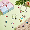 Printed Alloy Enamel Big Pendants PALLOY-PH0013-41-4