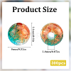 300Pcs Transparent Crackle Acrylic Beads CACR-SP0001-01A-2