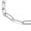 304 Stainless Steel Textured Paperclip Chains Necklaces NJEW-JN02742-2