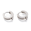304 Stainless Steel Huggie Hoop Earrings Findings X-STAS-I167-01A-P-1