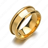 201 Stainless Steel Grooved Finger Ring Settings LS-STAS-TAC0001-10E-G-1