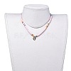 Polymer Clay Heishi Beads Pendant Necklaces NJEW-JN02528-M-6