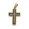 Ion Plating(IP) 304 Stainless Steel Enamel Rhinestone Pendants STAS-Q325-05K-G-1