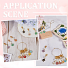 24Pcs 12 Colors Flower Alloy Enamel Pendant Locking Stitch Markers HJEW-SC00030-5