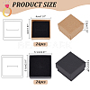 48Pcs 2 Styles Square Kraft Paper Cardboard Jewelry Ring Boxes CBOX-PH0002-24-2