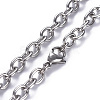 304 Stainless Steel Pendant Necklaces NJEW-O113-08P-5