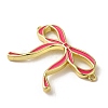 Brass Enamel Connector Charms KK-D098-01G-02-2