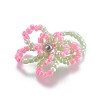 Glass Seed Beaded Stretch Rings RJEW-JR00252-01-1