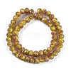 Handmade Gold Sand Lampwork Beads Strands LAMP-R141-10mm-23-2