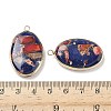 Dyed Synthetic Imperial Jasper Pendants G-D337-03E-G-3