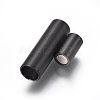 304 Stainless Steel Magnetic Clasps with Glue-in Ends STAS-G203-12MB-C-2