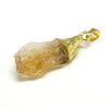 Natural Raw Rough Citrine Pendants G-M040-M08-3