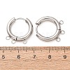 304 Stainless Steel Huggie Hoop Earring Findings STAS-D183-03F-P-2